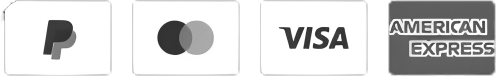 PayPal, Mastercard, Visa and American Express